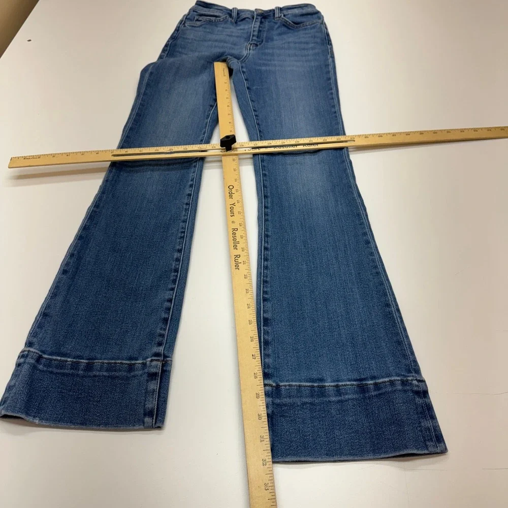 Vervet Jeans Women 26 Blue Flare Retro Boho Wide Leg Denim